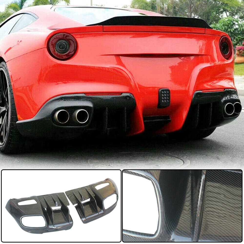 Rear bumper diffuser (2012-2014, Carbon) for Ferrari F12 Berlinetta - image 2