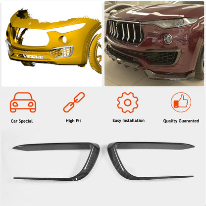 Carbon Front Bumper Covers (for Base/S) for Maserati Levante 2016- - image 2