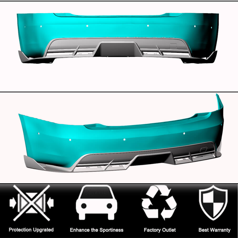 Rear Bumper Diffuser Carbon Fiber V2 (2021-2023) for Tesla Model S - image 2