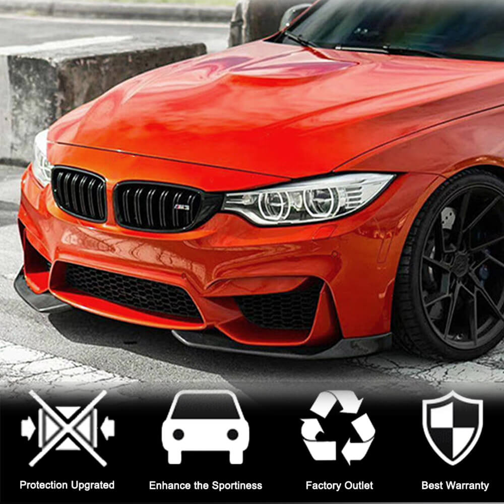 Front Bumper Lip Flap V2 (for F82/F83, Carbon) for BMW 4 Series F32/F33/F36 2012-2020 - image 2