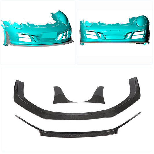 Front Bumper Lip Spoiler (for Carrera 4 GTS 2017-2018, Carbon) for Porsche 911 2012-2018 - image 2