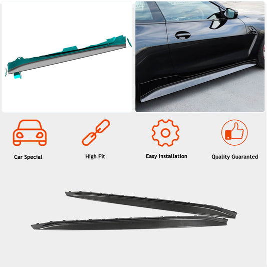 Side Skirt Extensions V4 (for G82/G83, Carbon) for BMW 4 Series G22/23/26 2020- - image 2