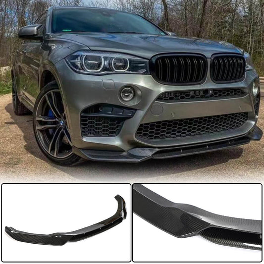 Front Bumper Lip Carbon Fiber V1 (for F85) for BMW X5 F-15 2013-2018 - image 2