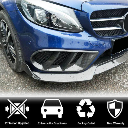 Covers for fog lights (for C43 AMG 2015-2019, Carbon) for Mercedes C-class W205 2014-2021 - image 2