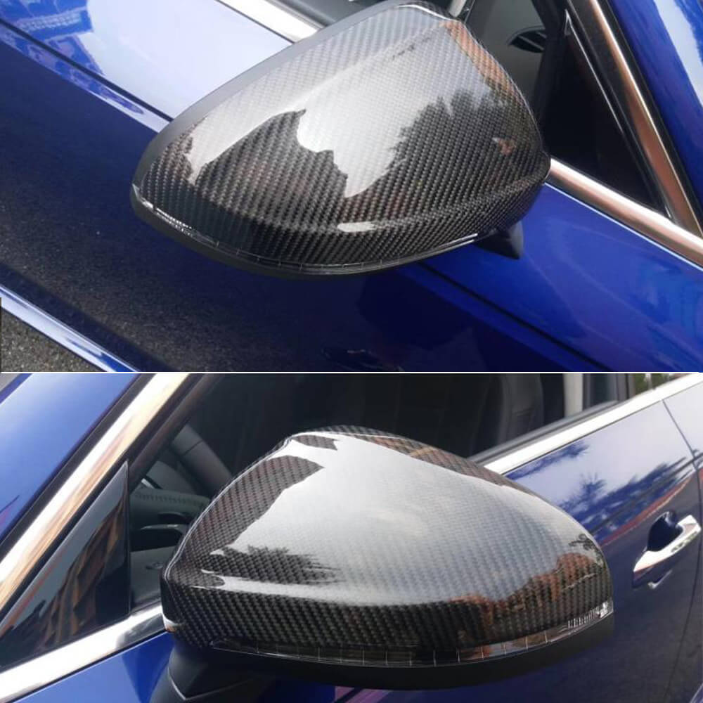 Mirror Covers V2 (2015-2019, Carbon) for Audi A4 B9 2015-2024 - image 2