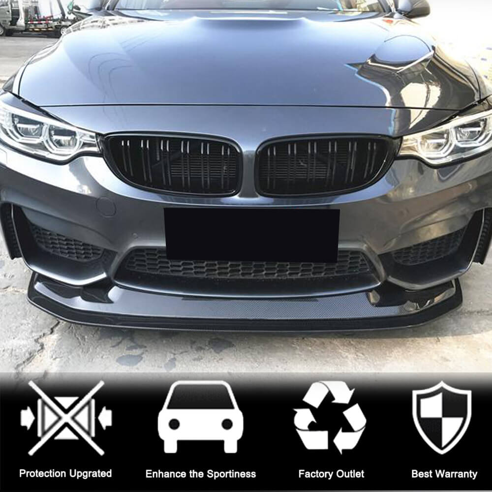 Front Bumper Lip Carbon Fiber V1 (for F82/F83) for BMW 4 series F-32 2012-2020 - image 2