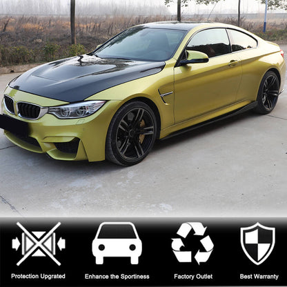 Side Skirts Carbon Fiber V2 (for F82) for BMW 4 series F-32 2012-2020 - image 2