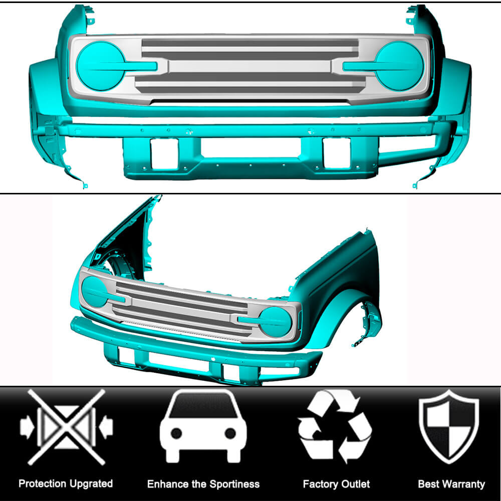 Front Grille V2 (Carbon) for Ford Bronco 2021- - image 2