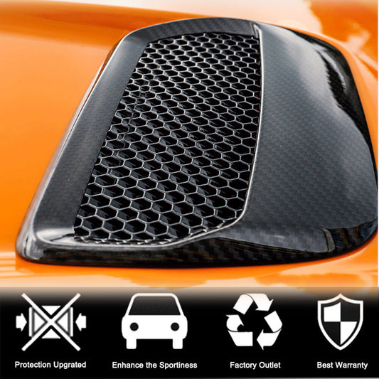 Covers on the hood (2018-2023, Carbon) for Ford Mustang 2015-2023 - image 2