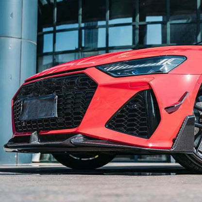 Front Bumper Lip V2 (for RS7, Dry Carbon) for Audi A7 2018- - image 2