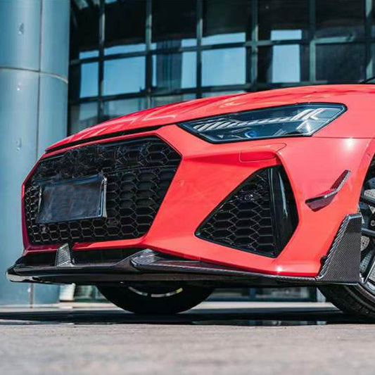 Front Bumper Lip V2 (for RS7, Dry Carbon) for Audi A7 2018- - image 2