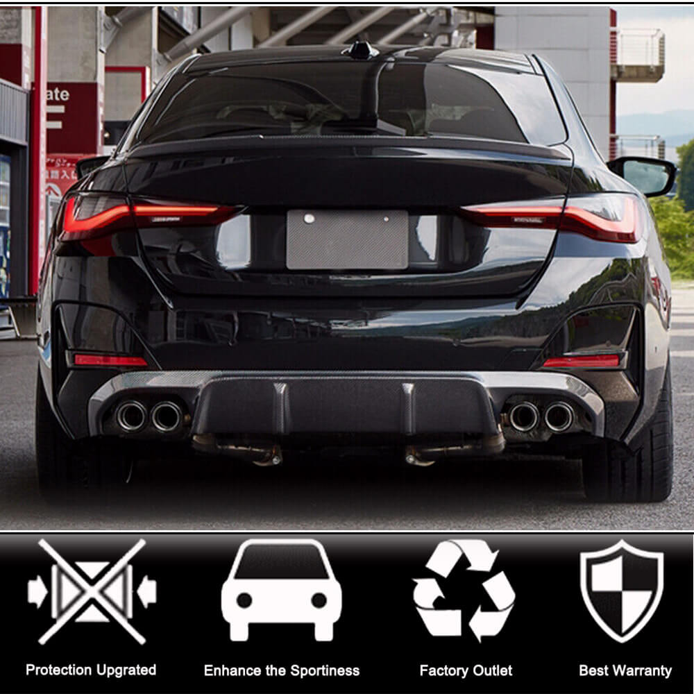 Rear Bumper Diffuser Carbon Fiber (for G26) for BMW 4 series G22/23/26 2020- - image 2