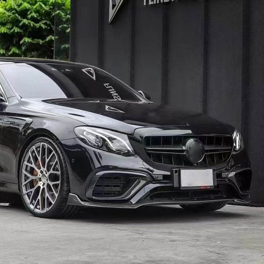 Covers on the front bumper (for E63 AMG 2016-2019, Carbon) for Mercedes E-class W213 2016-2023 - image 2