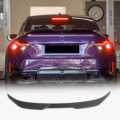 Rear Trunk Spoiler Carbon Fiber V1 for BMW 2 Series G42 2021- - image 2
