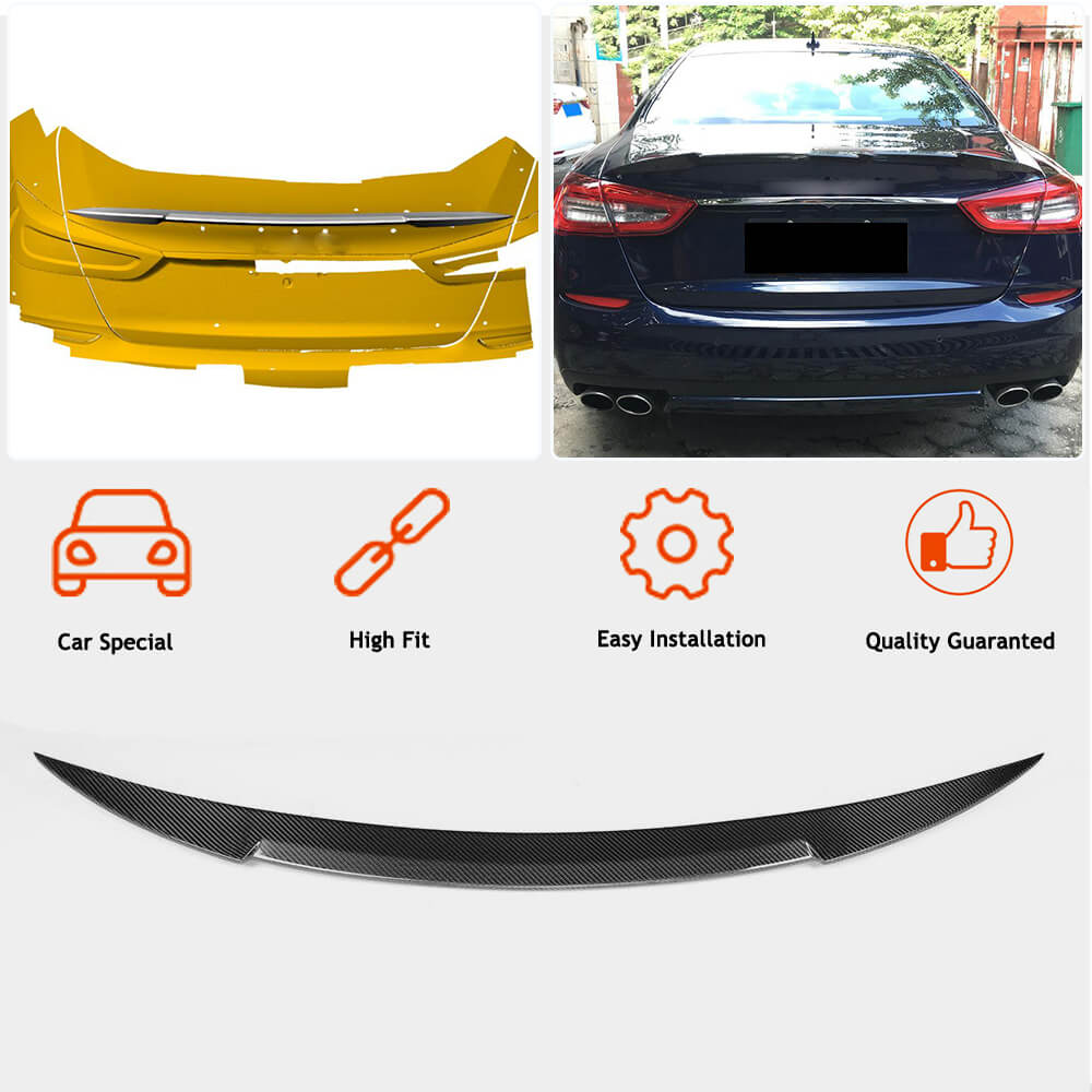 Spoiler V3 (Carbon) for Maserati Quattroporte 2013-2023 - image 2