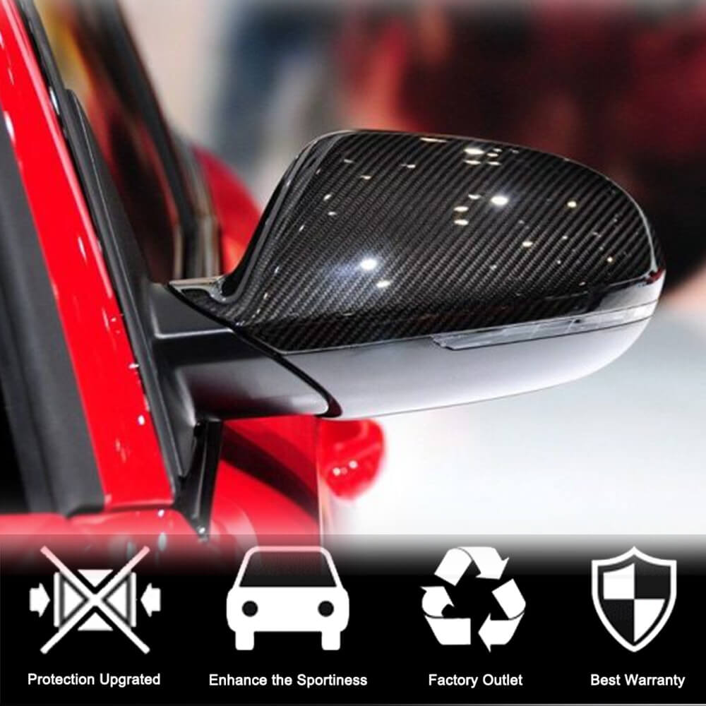 Carbon Mirror Covers (2011-2014) V2 for Audi A6 C7 2011-2017 - image 2