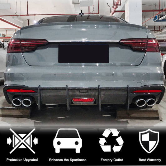 Rear bumper diffuser V3 (for S-Line, Carbon) for Audi A4 B10 2024- - image 2