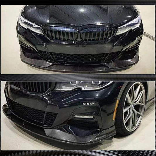 Front Bumper Lip AC-Style (for M-Sport 2018-2022, Carbon) for BMW 3 Series G20/21 2018- - image 2