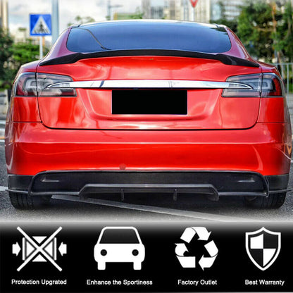 Rear Bumper Diffuser Carbon Fiber V2 (2016-2020) for Tesla Model S - image 2