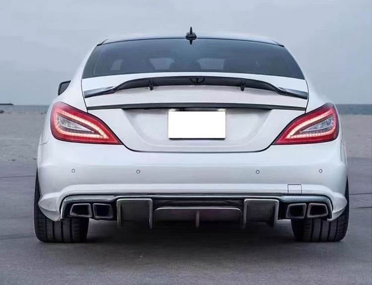 Rear bumper diffuser (for AMG-Line/CLS63 AMG 2011-2014, Carbon) for Mercedes CLS C218 2011-2018 - image 2