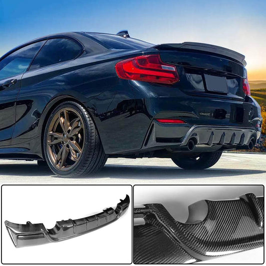 Rear Bumper Diffuser V4 (for F22/F23 M-Sport, Carbon) for BMW 2 Series F22/23 2014-2021 - image 2