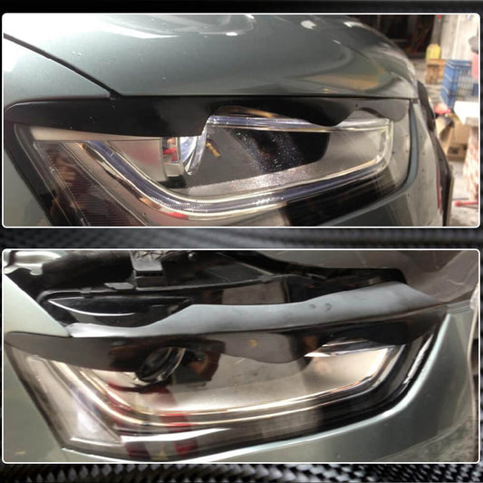 Headlight eyelashes (2011-2015, Carbon) for Audi A4 B8 2007-2015 - image 2