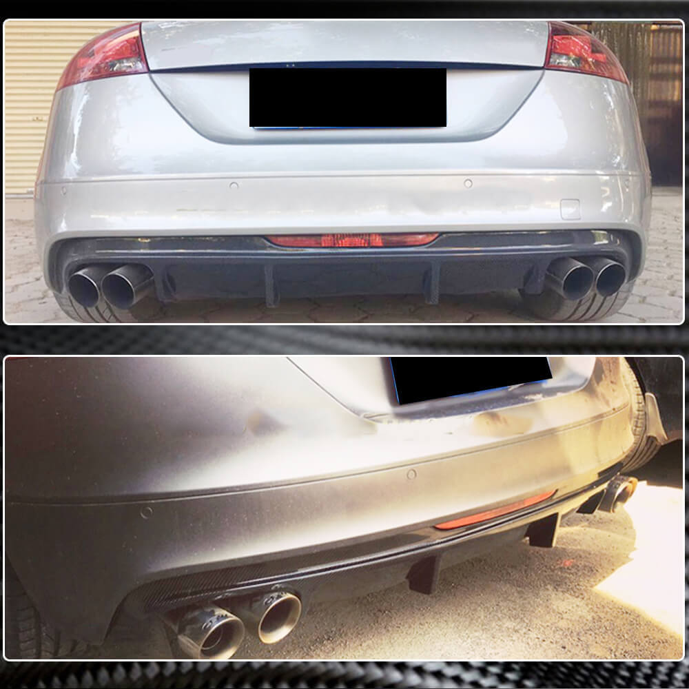 Rear bumper diffuser (Carbon) for Audi TT 2006-2014 - image 2