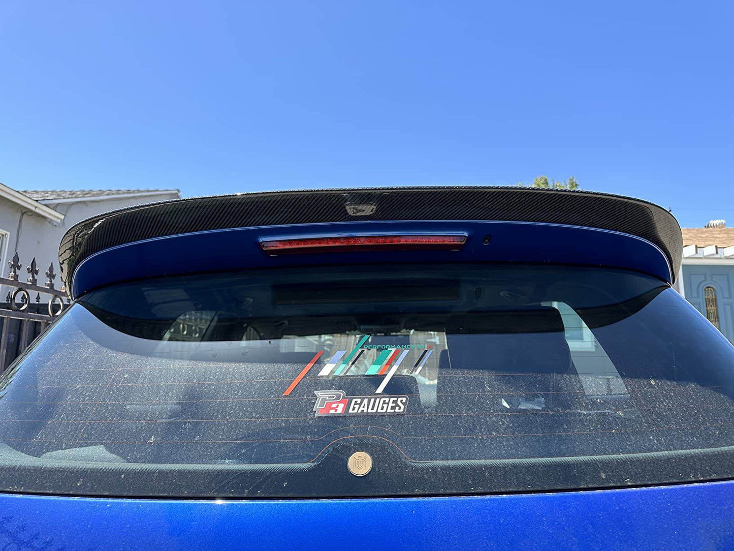 Spoiler V4 (for GTI/R HB 2010-2013, Carbon) for Volkswagen Golf 6 2008-2014 - image 2