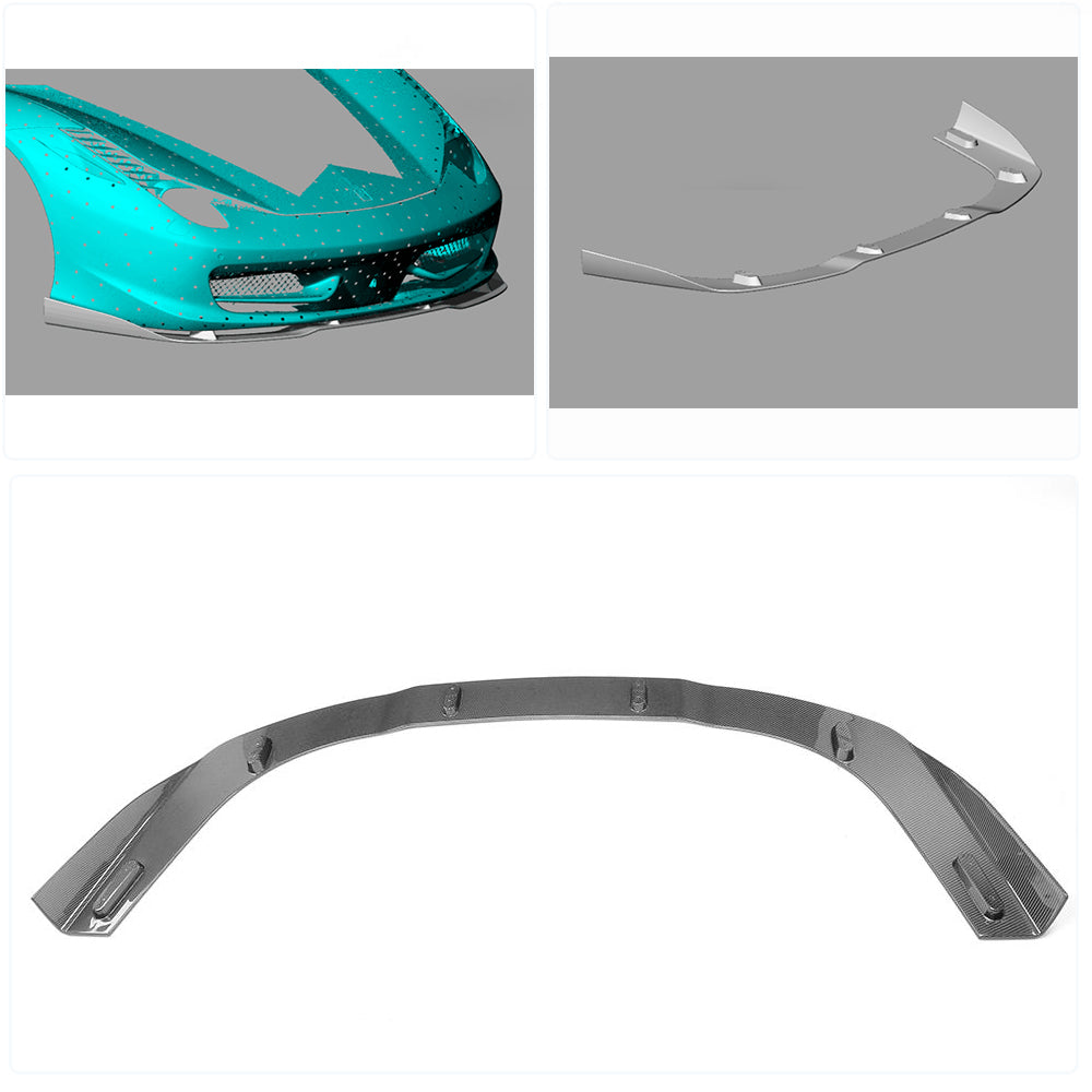 Front Bumper Lip Spoiler (2011-2013, Carbon) for Ferrari 458 Italia 2009-2015 - image 2