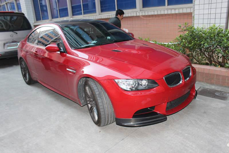Front Bumper Flap Extensions (for E90 2008-2011 Base, Carbon) for BMW 3 Series E90/E91 2005-2011 - image 2
