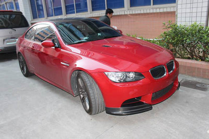 Front Bumper Flap Extensions (for E90 2008-2011 Base, Carbon) for BMW 3 Series E90/E91 2005-2011 - image 2