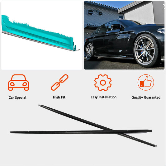 Side Skirt Extensions V2 (for M-Sport/M5 2017-2020, Carbon) for BMW 5 Series G30/31 2017-2023 - image 2