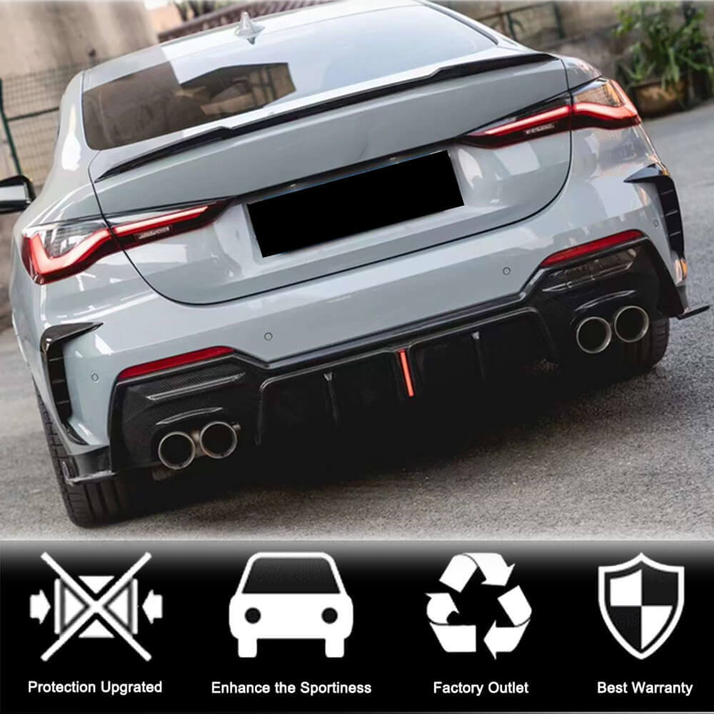 Rear Bumper Diffuser Carbon Fiber V3 (M-Sport) for BMW 4 series G22/23/26 2020- - image 2