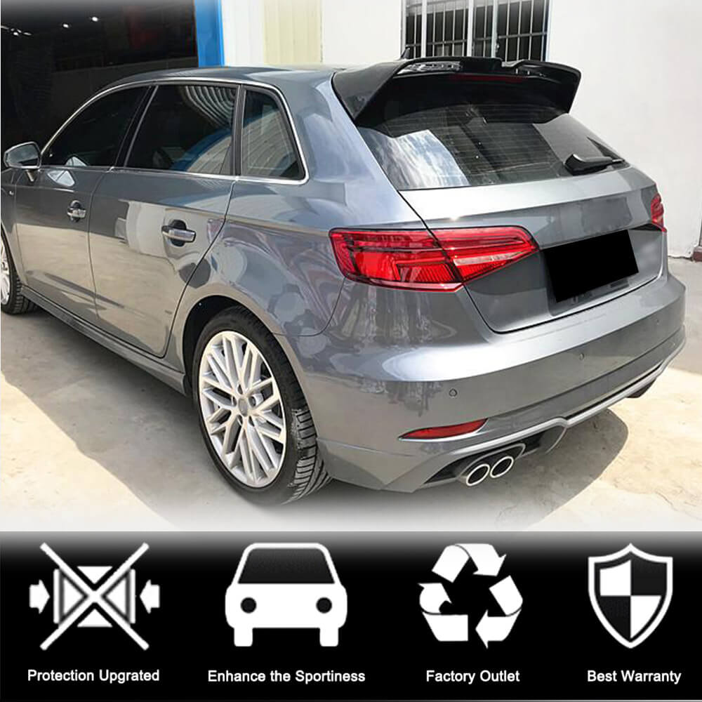 Spoiler V2 (for S-Line HB, Carbon) for Audi A3 2012-2020 - image 2