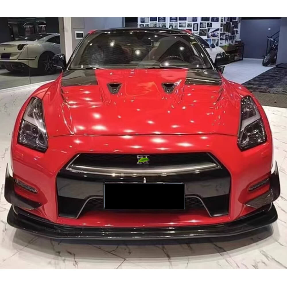 Covers on the front bumper (2009-2015, Carbon) for Nissan GT-R - image 2