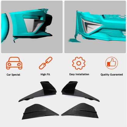 Fog light covers (2018-2021, Carbon) for Ford Mustang 2015-2023 - image 2