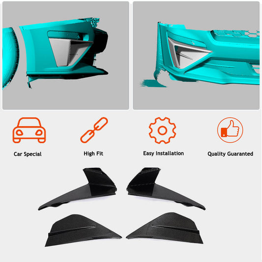 Fog light covers (2018-2021, Carbon) for Ford Mustang 2015-2023 - image 2