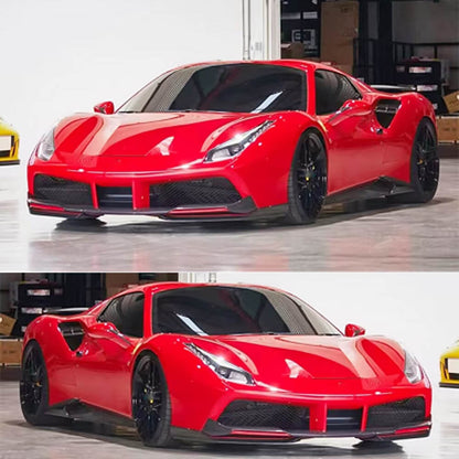 Covers on the front bumper Flap (2015-2019, Carbon) for Ferrari 488 GTB - image 2