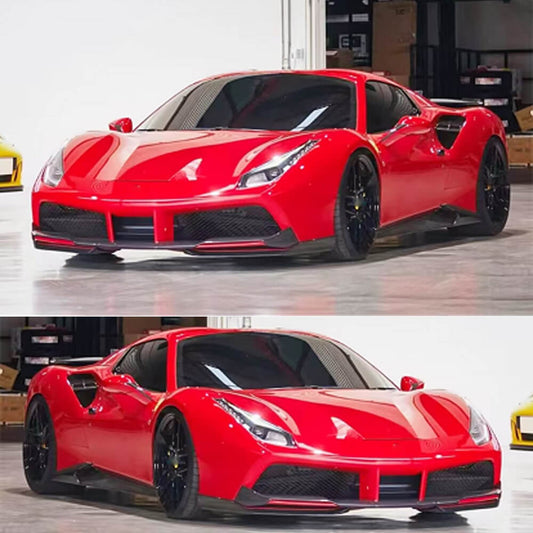 Covers on the front bumper Flap (2015-2019, Carbon) for Ferrari 488 GTB - image 2