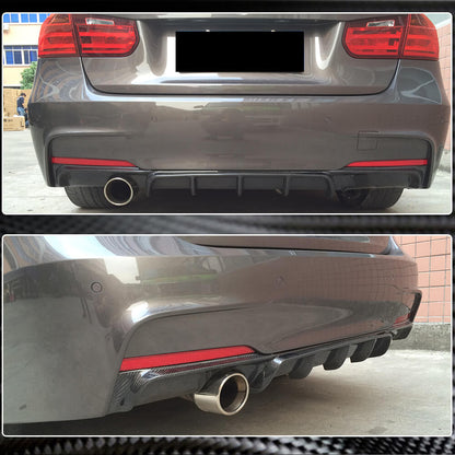 Rear Bumper Diffuser Carbon Fiber V3 (for M-Sport) for BMW 3 series F-30/31/34 2012-2019 - image 2