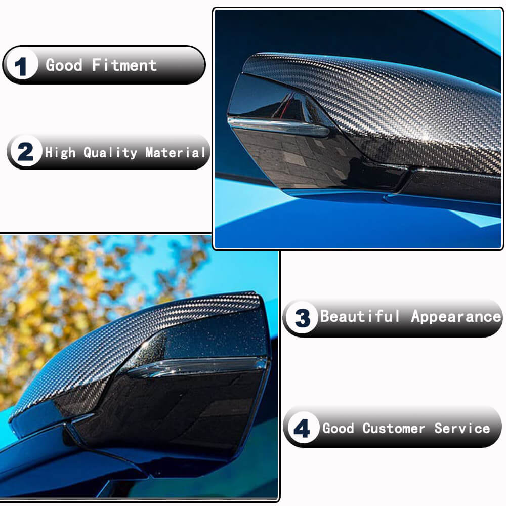 Mirror Covers (2019-2022, Carbon) for Chevrolet Corvette C8 2019- - image 2