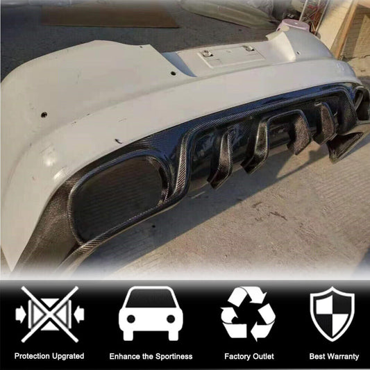 Rear bumper diffuser (2009-2013, Carbon) for Porsche Panamera 2009-2016 - image 2