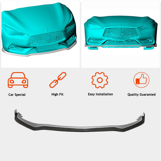 Lip V1 front bumper cover (for Q60 2016-2022, Carbon) for Infiniti Q50/Q60 2013-2024 - image 2