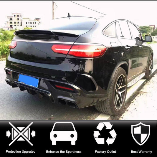 Covers on the rear bumper (for GLE 350/GLE450/GLE63 2019-2023, Carbon) for Mercedes GLE coupe C292 2015-2019 - image 2