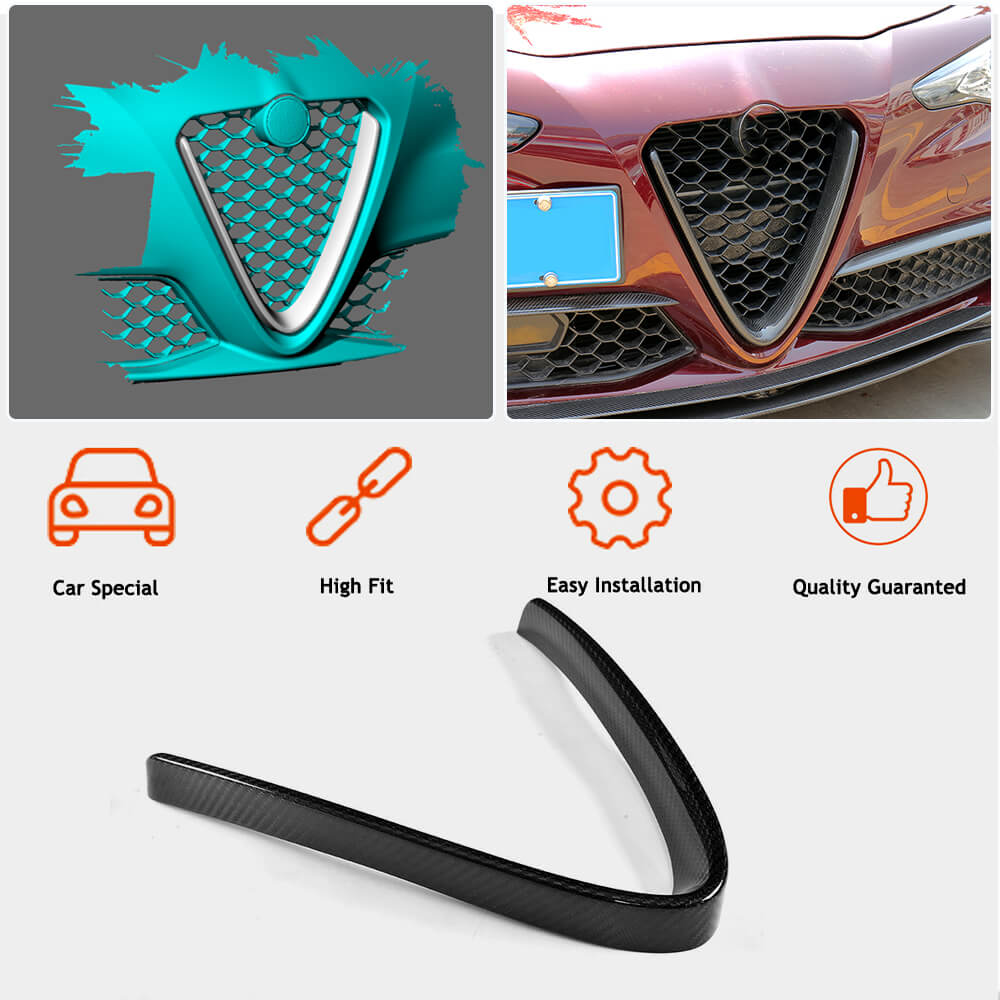 Grille cover (for Base, Dry Carbon) for Alfa Romeo Giulia 2016-2022 - image 2