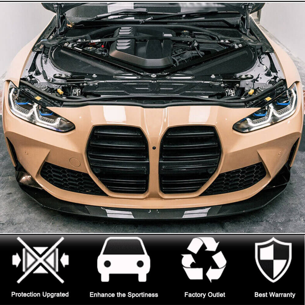 Front Engine Hood Panel Covers Dry Carbon Fiber (2021+) for BMW 3 series G20/21 2018- - image 2