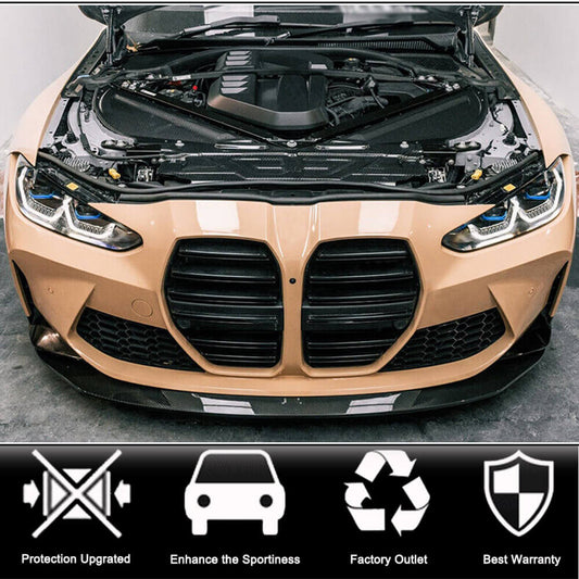 Front Engine Hood Panel Covers Dry Carbon Fiber (2021+) for BMW 3 series G20/21 2018- - image 2
