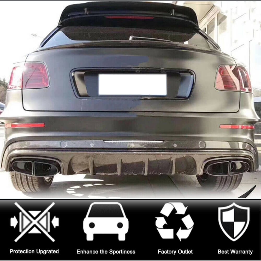 Rear Trunk Spoiler Dry Carbon Fiber for Bentley Bentayga - image 2