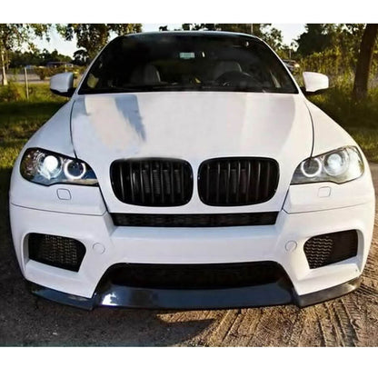 Front Bumper Lip Glossy Black FRP (for X5M 2010-2014) for BMW X5 E-70 2007-2013 - image 2