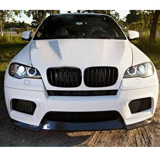 Front Bumper Lip Glossy Black FRP (for X5M 2010-2014) for BMW X5 E-70 2007-2013 - image 2